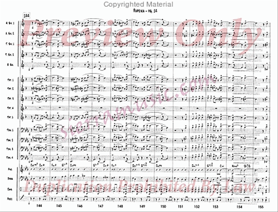 Paprika (MM 1 - Suite Seasonings) Big Band scores gallery preview page 15