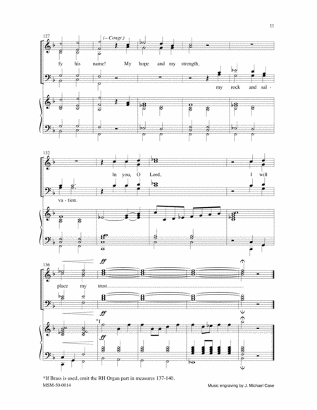In You, O Lord, I Will Place My Trust (Choral Score) image number null