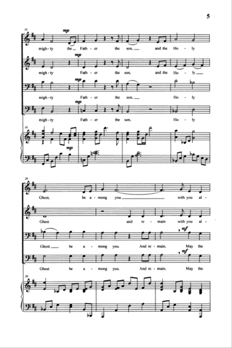 A Trinity Blessing 4-Part scores gallery preview page 6