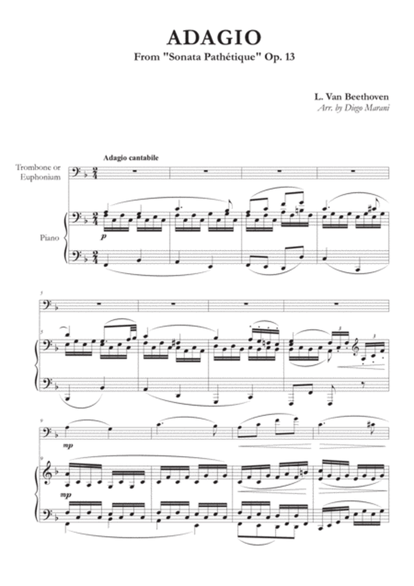 Adagio from "Sonata Pathetique" for Trombone or Euphonium & Piano image number null