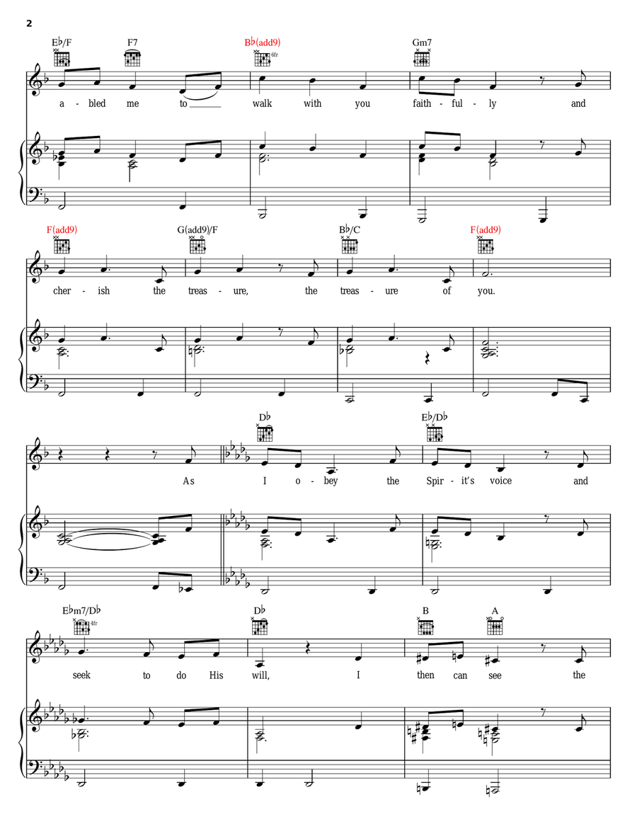 Cherish The Treasure Acoustic Guitar scores gallery preview page 2