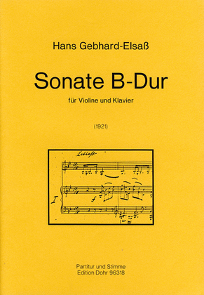 Sonate B-Dur für Violine und Klavier (1921)