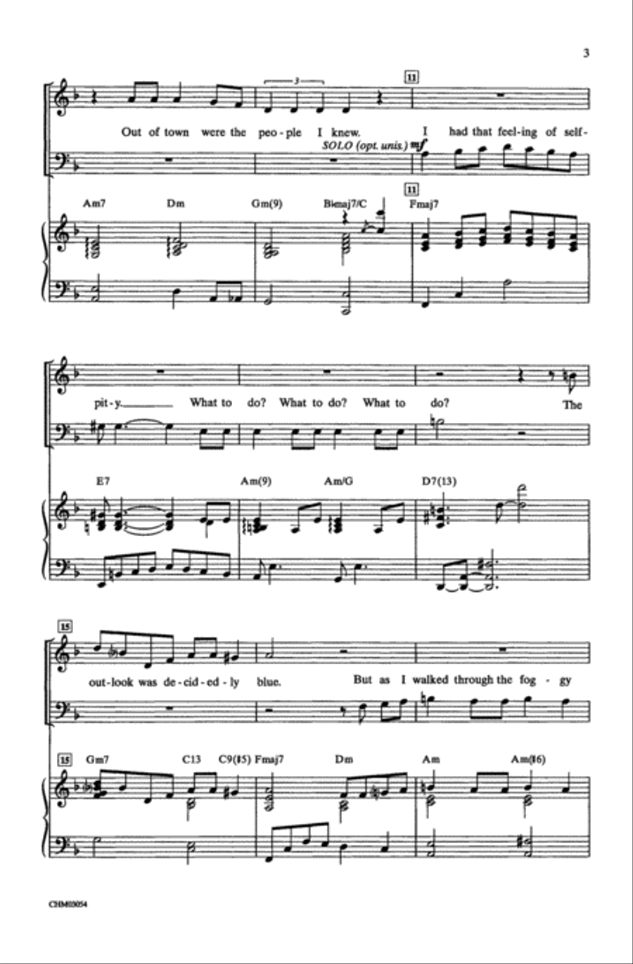Foggy Day A - SATB 4-Part scores gallery preview page 3