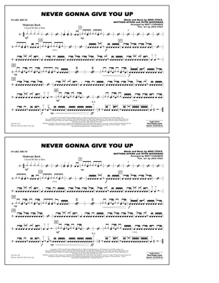 Book cover for Never Gonna Give You Up - Snare Drum