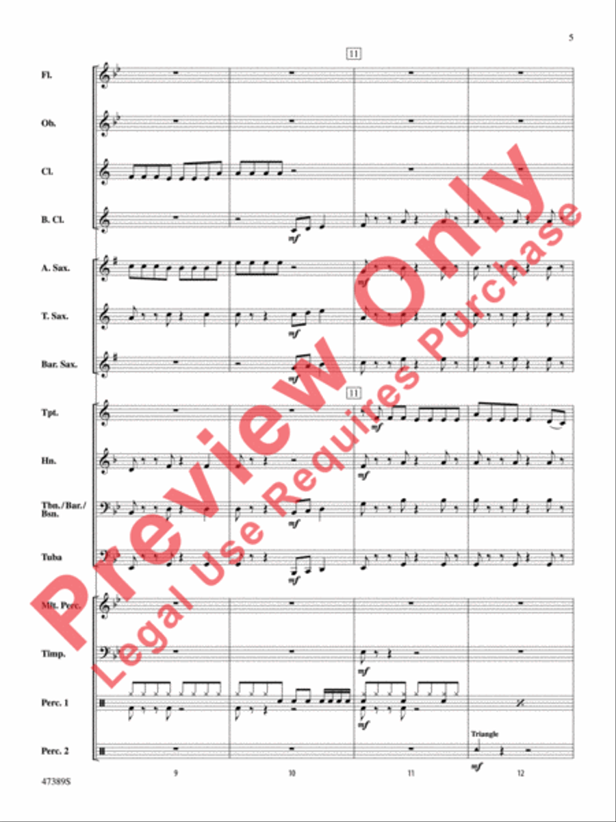Over My Head Concert Band scores gallery preview page 6