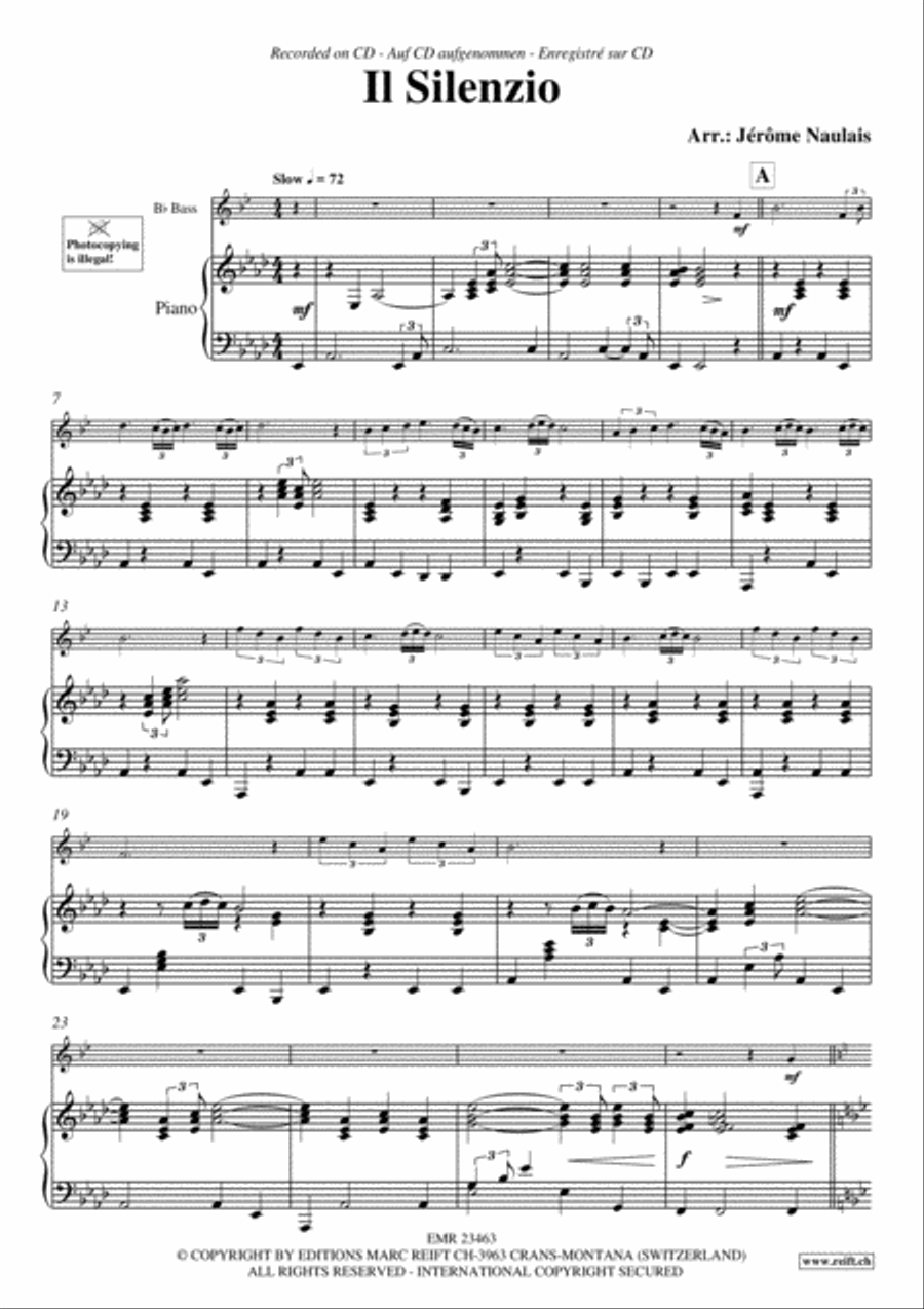 Il Silenzio Piano Accompaniment scores gallery preview page 3