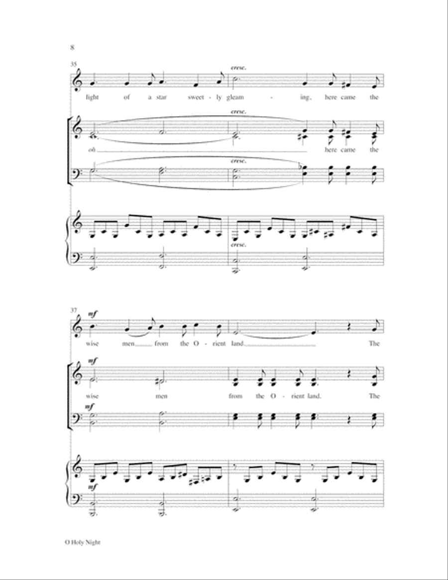 O Holy Night 4-Part scores gallery preview page 9