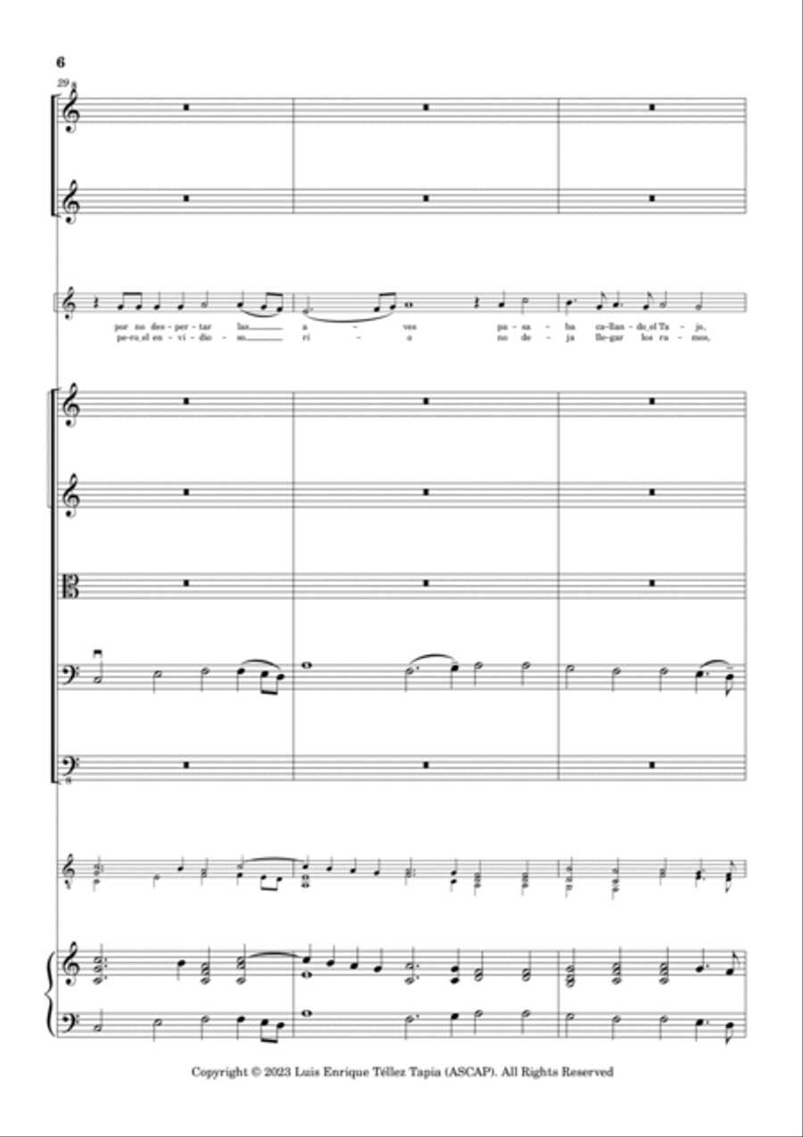 Entre dos álamos verdes (Between two green poplars) Chamber Music scores gallery preview page 6