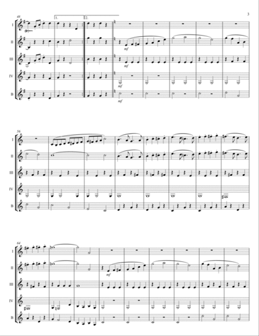 Bullets and Bayonets Clarinet Quintet scores gallery preview page 3
