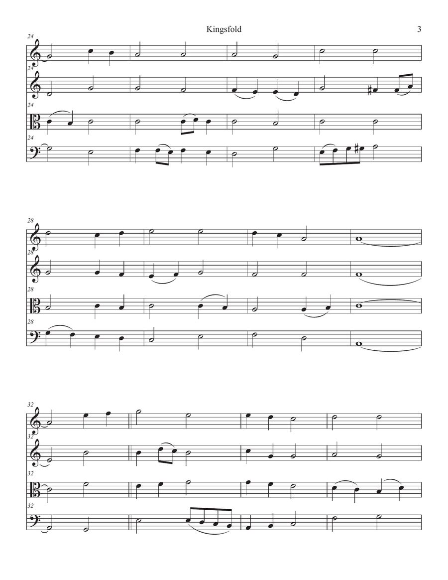 Kingsfold (String Quartet) String Quartet scores gallery preview page 3