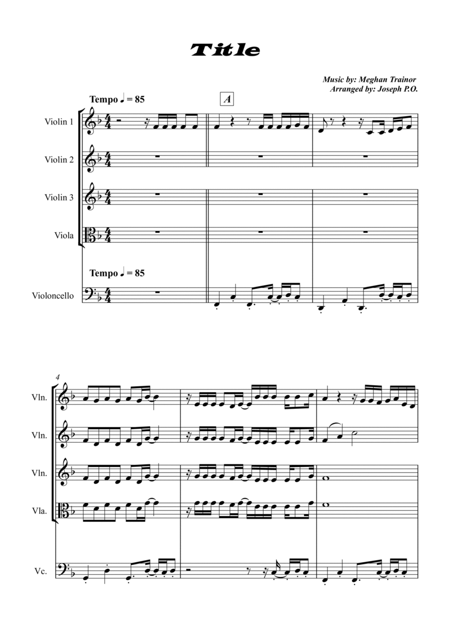 Title String Quartet scores gallery preview page 1