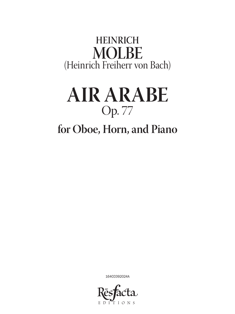 Air Arabe, Op. 77 for Oboe, Horn, and Piano Woodwind Duet scores gallery preview page 3