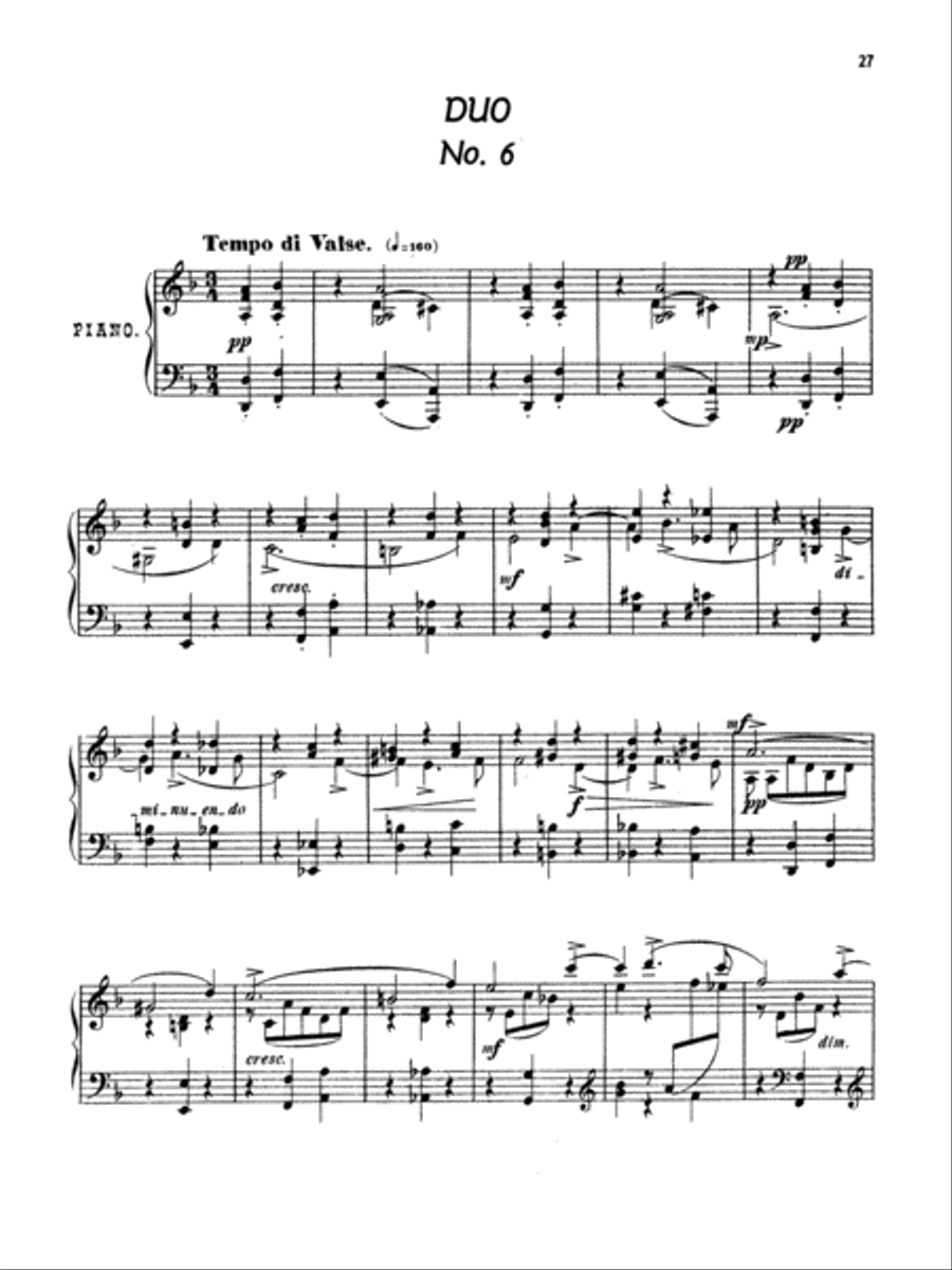 Arensky: Twenty-four Morceau Characteristiques, Op. 36 Piano Solo scores gallery preview page 1
