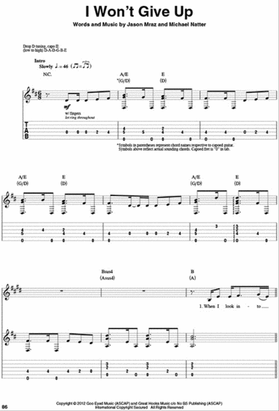 Jason Mraz Electric Guitar scores gallery preview page 5