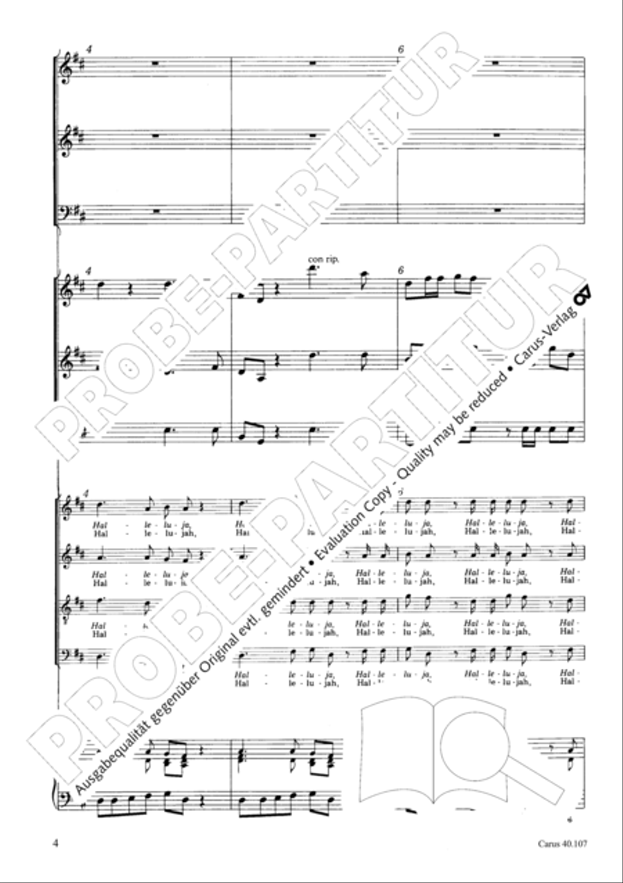 Halleluja (Jesus erschliesst uns die Schrift) 4-Part scores gallery preview page 5