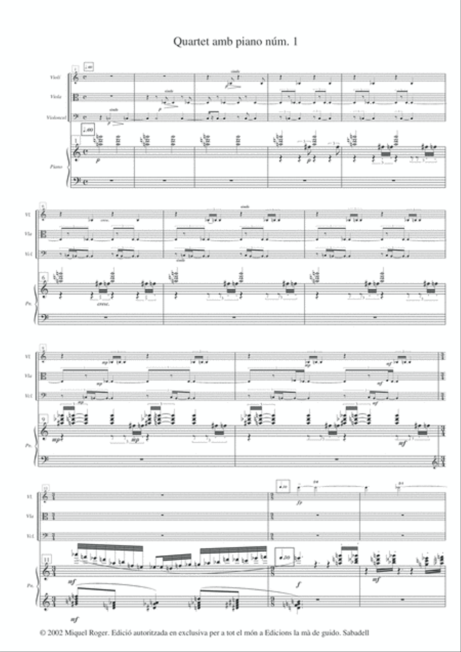 Quartet amb piano núm. 1