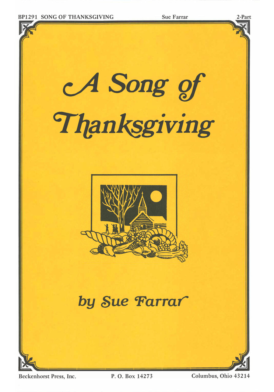 A Song of Thanksgiving A Song of Thanksgiving Unison Choir scores gallery preview page 1