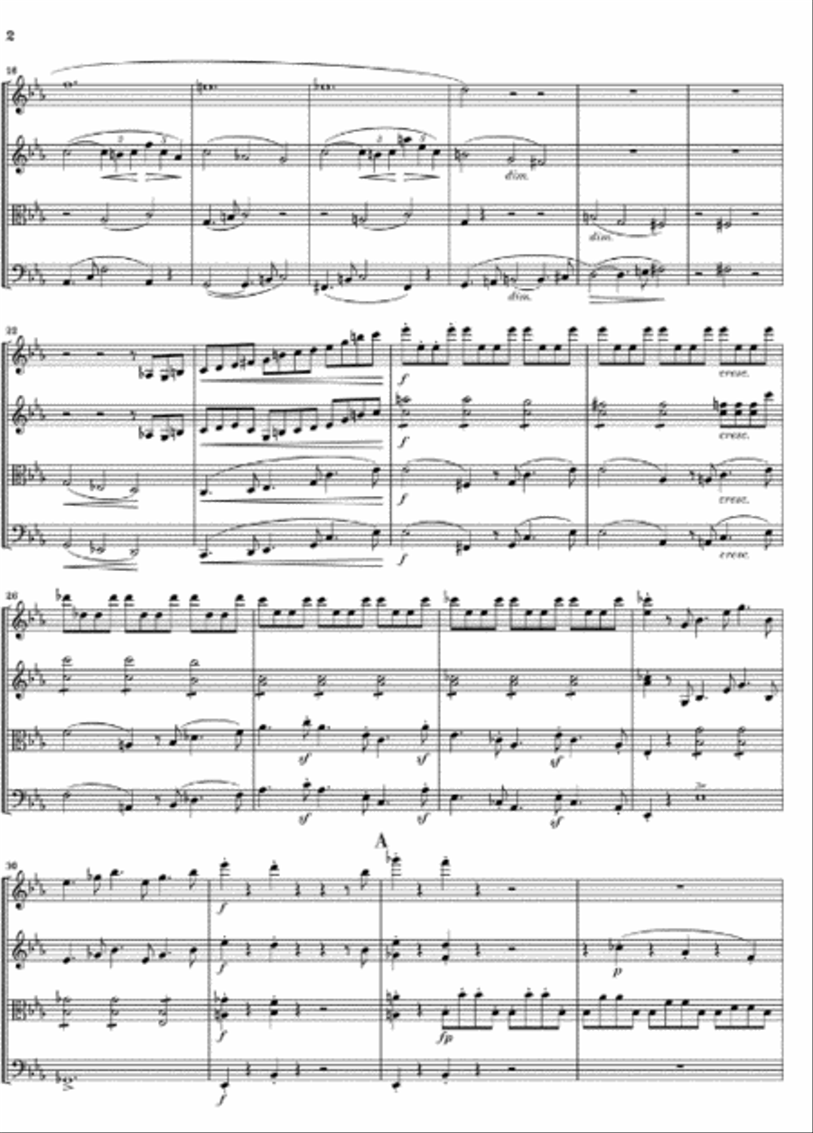String Quartets, Op. 51 No. 1 in C minor & No. 2 in A minor String Quartet scores gallery preview page 4
