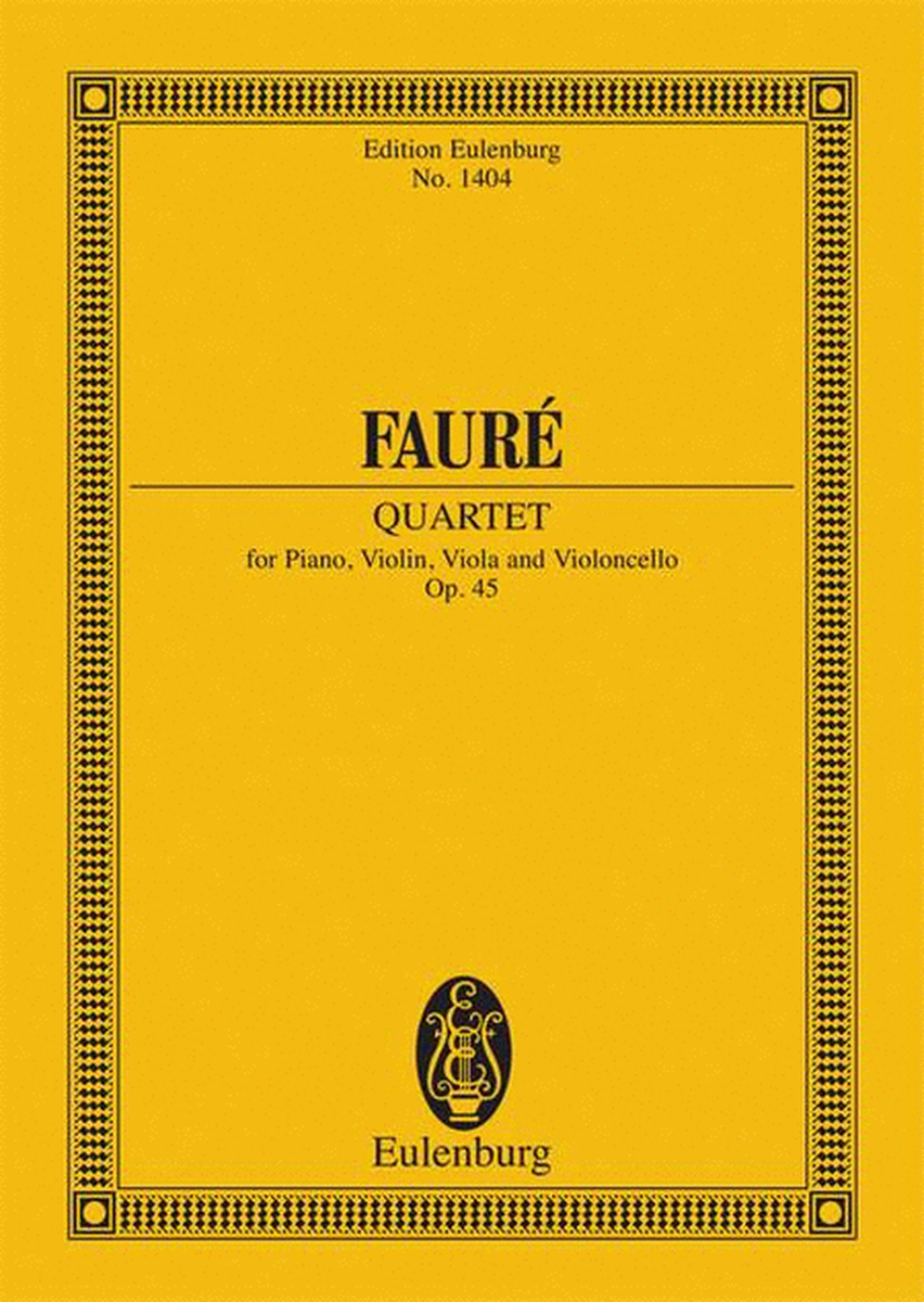 Piano Quartet No. 2 op. 45