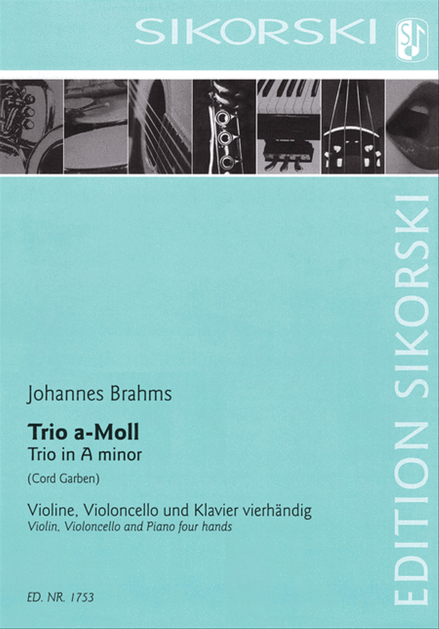 Trio in A Minor for Violin, Violoncello and Piano four-hands Violin scores gallery preview page 1