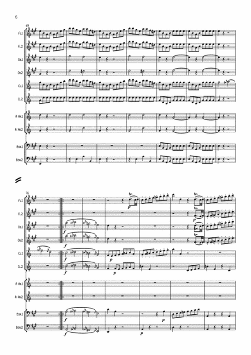 Mozart: Symphony No. 29 in A K201 Mvt.1 - wind dectet (double wind quintet) image number null