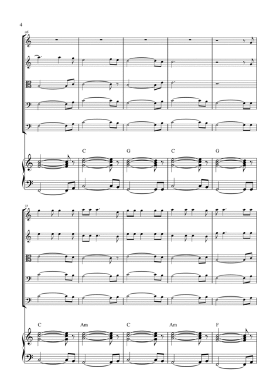 Hallelujah Hallelujah String Quintet scores gallery preview page 4