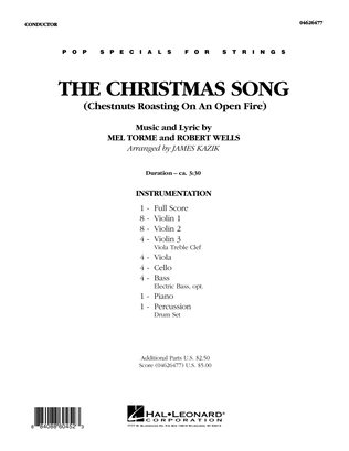 Book cover for The Christmas Song - Full Score