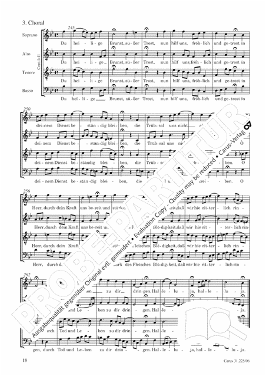 The Spirit makes our weakness strong (Der Geist hilft unser Schwachheit auf) 4-Part scores gallery preview page 19