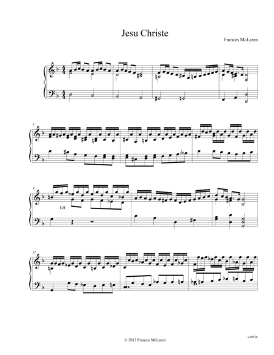 Jesu Christe Piano Solo scores gallery preview page 1