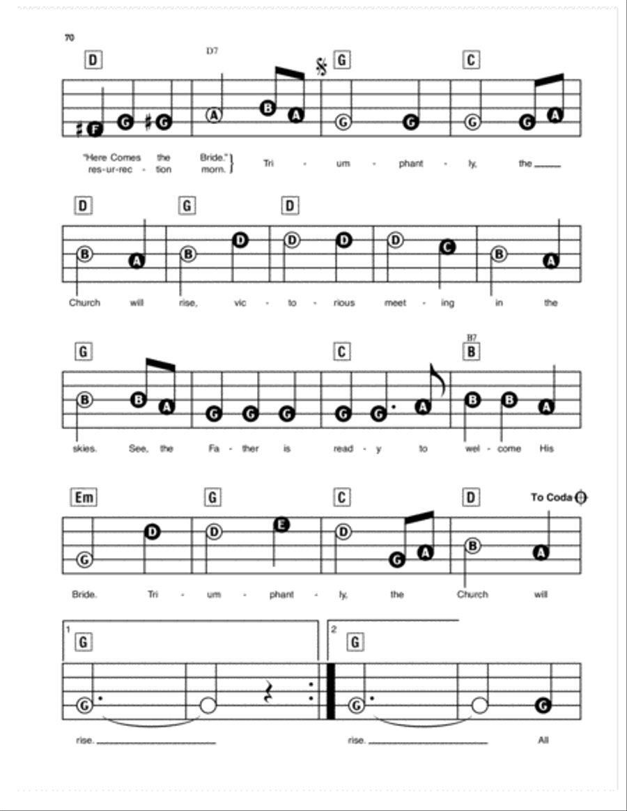 Triumphantly, The Church Will Rise Electronic Keyboard scores gallery preview page 2