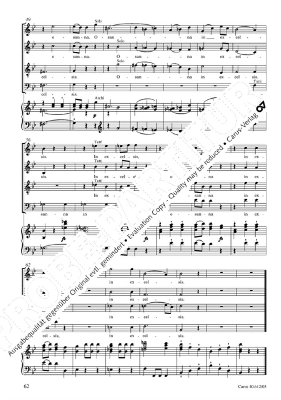 Harmoniemesse in B 4-Part scores gallery preview page 63