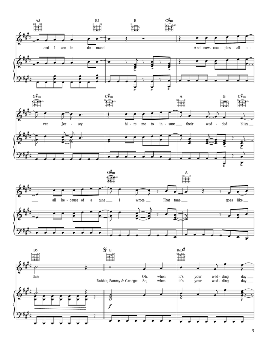 It's Your Wedding Day Piano, Vocal, Guitar scores gallery preview page 3