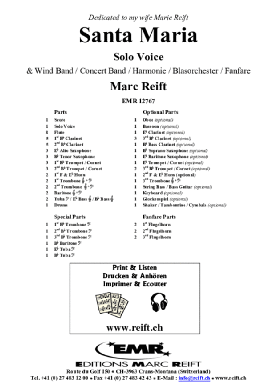 Santa Maria Santa Maria Concert Band scores gallery preview page 2