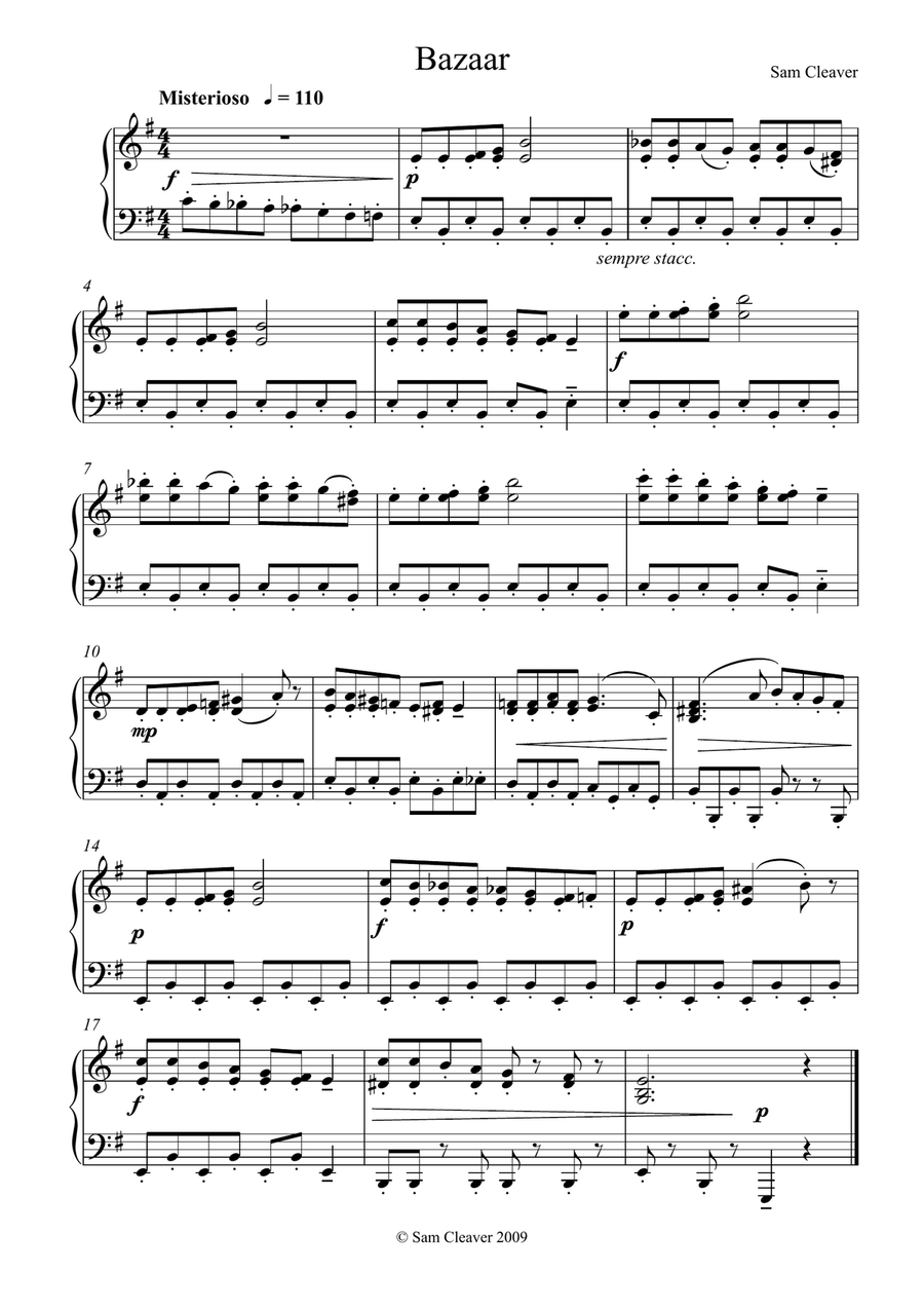 Bazaar Piano Method scores gallery preview page 1