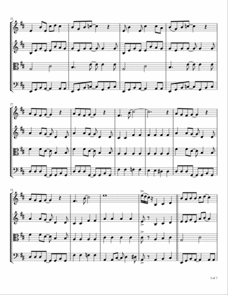 Incense And Peppermints String Quartet scores gallery preview page 4