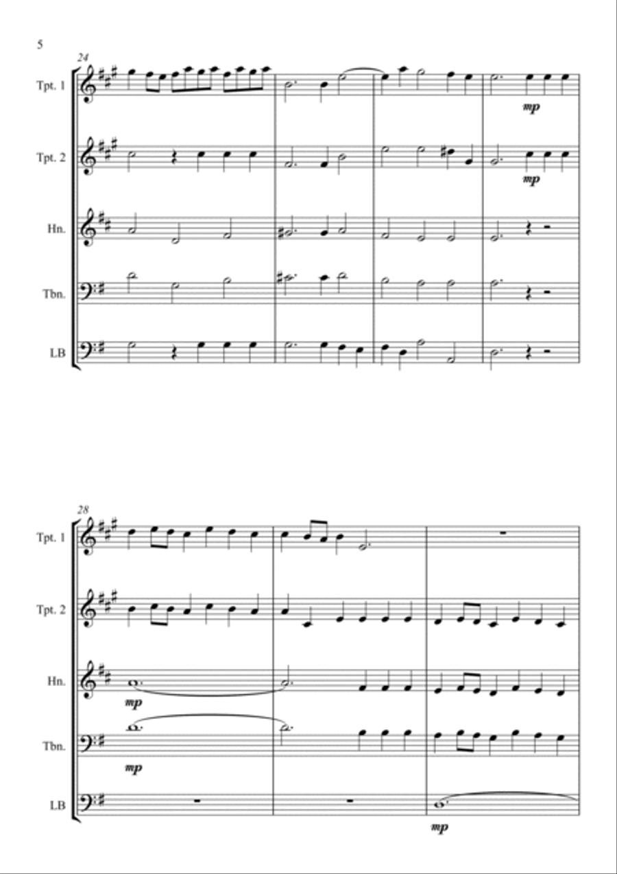 Alla Hornpipe from Handel's Water Music - for Brass Quartet Alla Hornpipe from Handel's Water Music - for Brass Quartet Brass Quartet scores gallery preview page 6