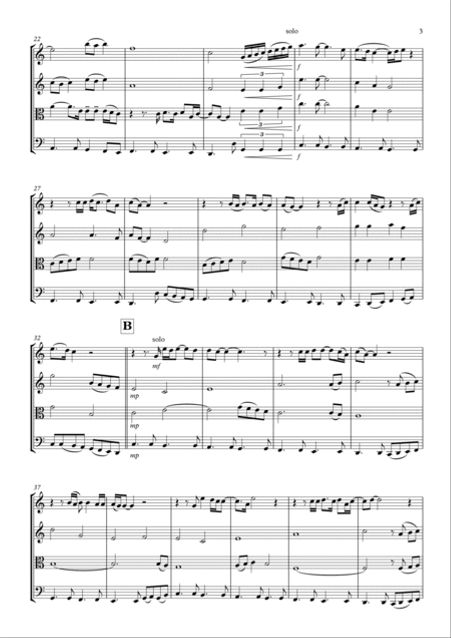 A Whiter Shade Of Pale String Quartet scores gallery preview page 3