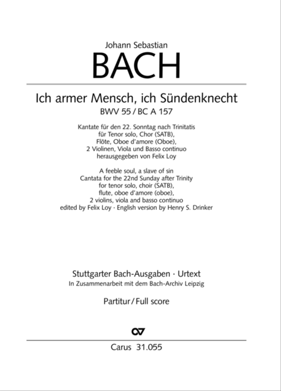 A feeble soul, a slave of sin (Ich armer Mensch, ich Sundenknecht) 4-Part scores gallery preview page 2