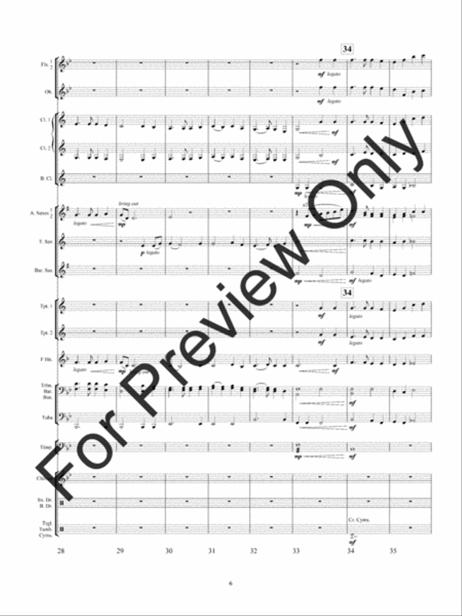 Lincoln At Gettysburg Concert Band scores gallery preview page 9