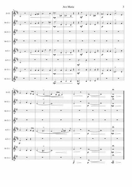 Ave maria for clarinet choir image number null
