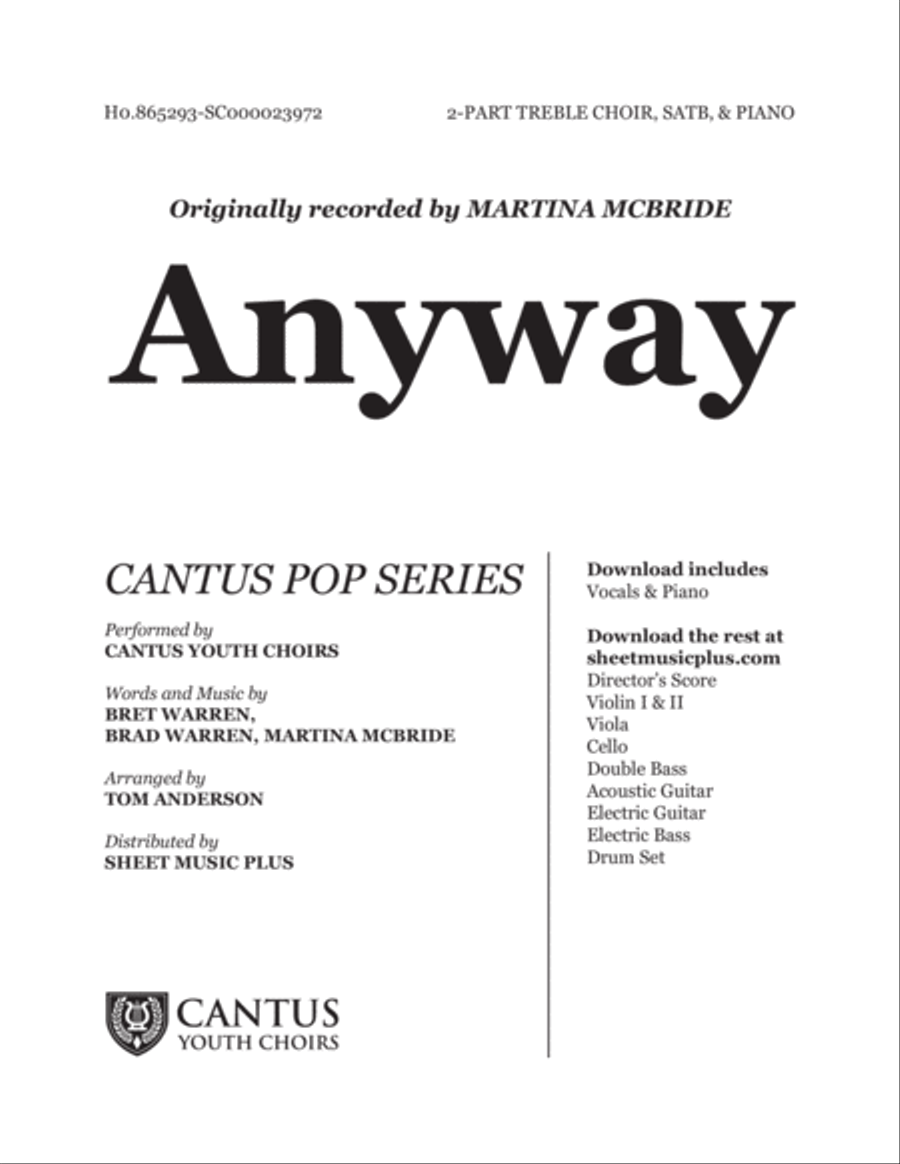 Anyway Anyway 4-Part scores gallery preview page 1
