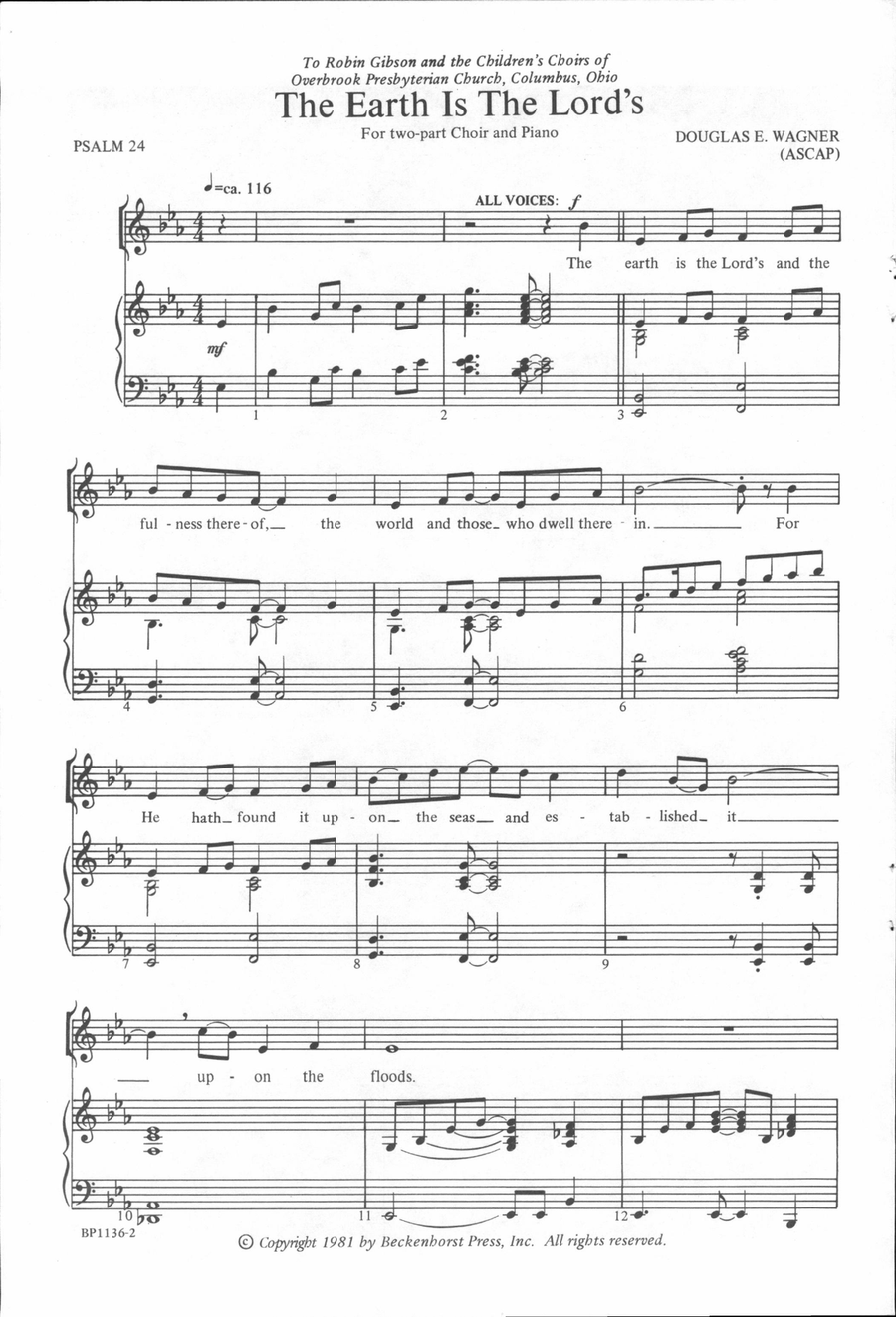Earth Is the Lord's, The 2-Part scores gallery preview page 2