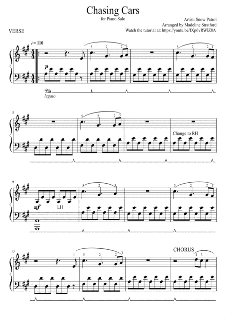 Chasing Cars Small Ensemble scores gallery preview page 2