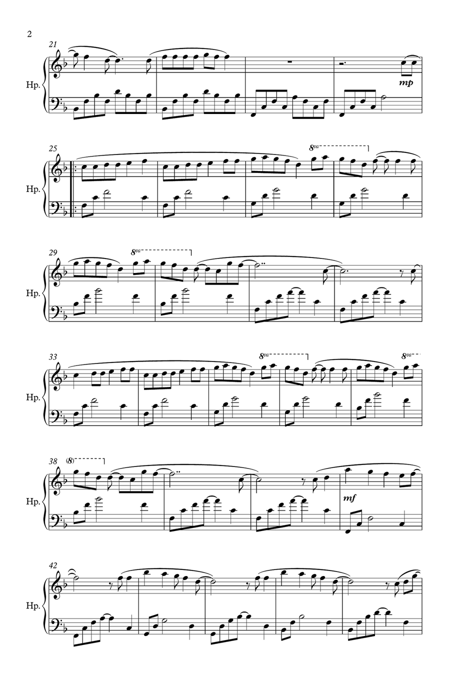 Marry You Harp scores gallery preview page 2