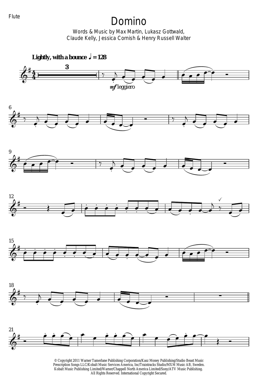 Domino Flute Solo scores gallery preview page 1