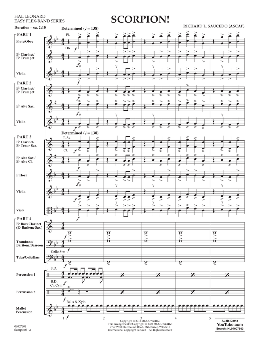 Scorpion! - Conductor Score (Full Score) Concert Band scores gallery preview page 2