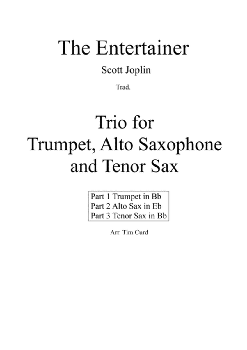 The Entertainer. Trio for Trumpet, Alto Saxophone and Tenor Saxophone image number null
