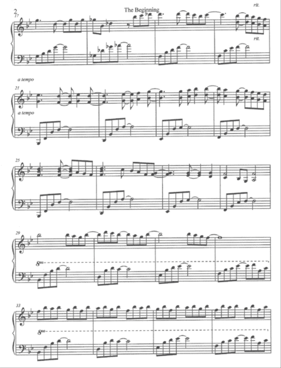 The Beginning (Intermediate Piano Solo) image number null