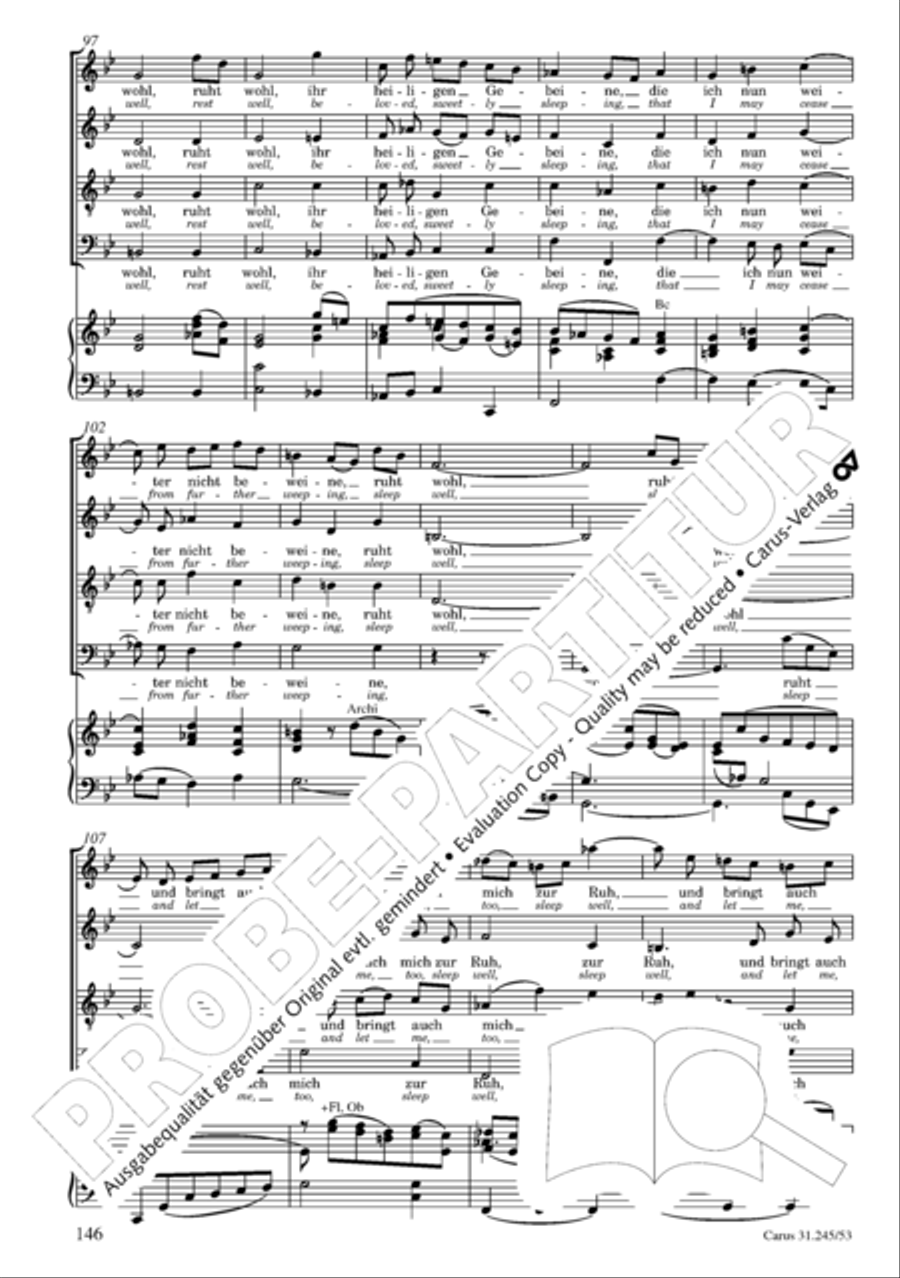 St. John Passion (Johannes-Passion) 4-Part scores gallery preview page 147
