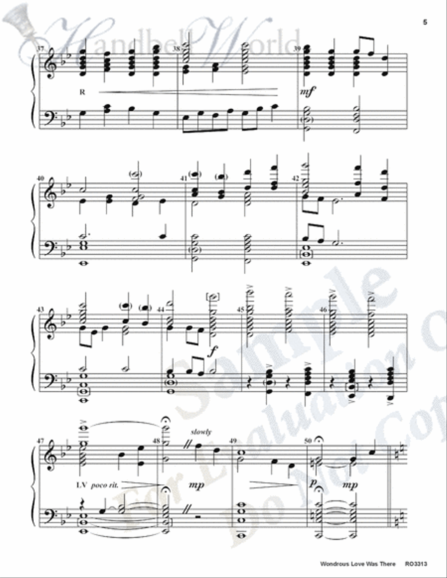 Wondrous Love Was There 5-Octaves scores gallery preview page 5